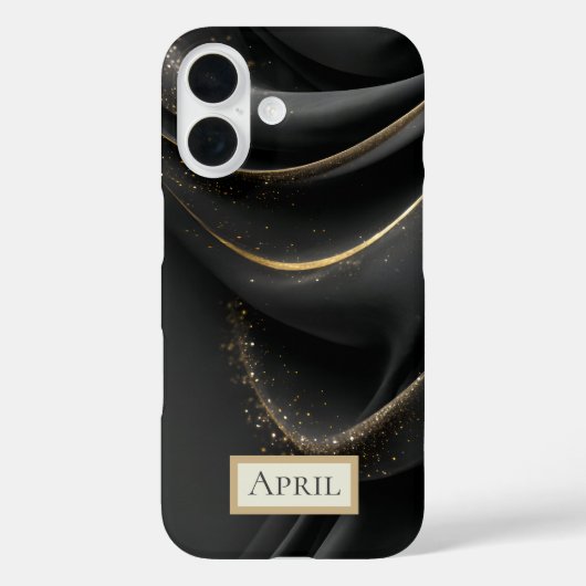 Black Fabric with Shimmering Gold  Case-Mate iPhone Case (Achterkant)