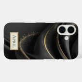Black Fabric with Shimmering Gold  Case-Mate iPhone Case (Achterkant (horizontaal))