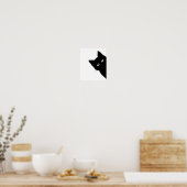 Black Face Cat Poster (Keuken)