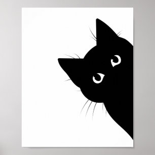 Black Face Cat Poster