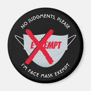 Black   FACE MASK-VRIJSTELLING Magneet