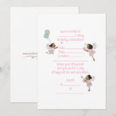 Black Fairies verjaardagsuitnodiging Kaart (Voorkant / Achterkant)