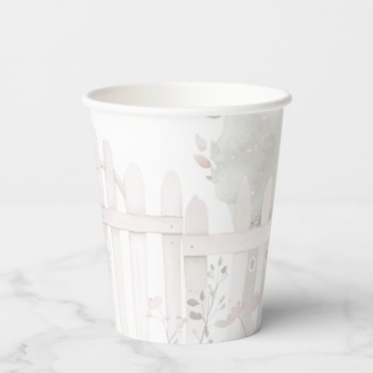 Black Fairy Girl Baby shower Papieren Bekers (Achterkant)