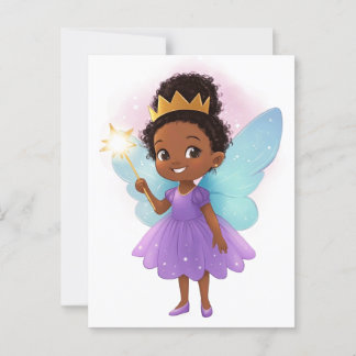 Black Fairy Girl Postcard Briefkaart