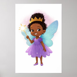 Black Fairy Girl Poster