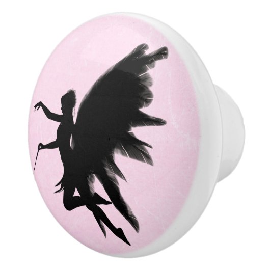 Black Fairy God Moeder Pink Knob Keramische Knop (Rechts)