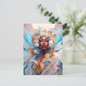 Black Fairy Queen Fantasy Art Briefkaart (Staand voorkant)
