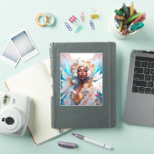 Black Fairy Queen Fantasy Art Sticker (iPad Cover)