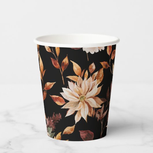 Black Fall Wedding Papieren Bekers (Achterkant)