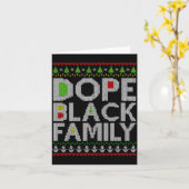 Black Family 2025 Afro Christmas Tree Santa Pj Mat Kaart (Gele Bloem)