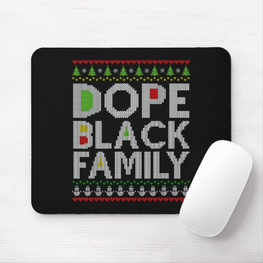 Black Family 2025 Afro Christmas Tree Santa Pj Mat Muismat (Met muis)
