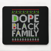 Black Family 2025 Afro Christmas Tree Santa Pj Mat Muismat (Voorkant)