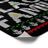 Black Family 2025 Afro Christmas Tree Santa Pj Mat Poster (Hoek)