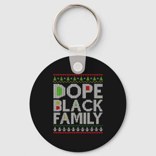Black Family 2025 Afro Christmas Tree Santa Pj Mat Sleutelhanger (Voorkant)