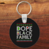 Black Family 2025 Afro Christmas Tree Santa Pj Mat Sleutelhanger (Voorkant)