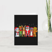 Black Family Christmas Afro African American Santa Kaart (Voorkant)