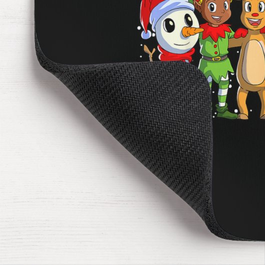 Black Family Christmas Afro African American Santa Muismat (Hoek)