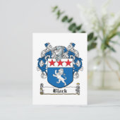 Black Family Crest Briefkaart (Staand voorkant)
