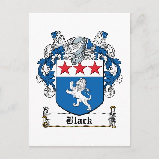 Black Family Crest Briefkaart (Voorkant)