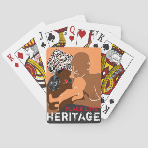 Black Family Love AFRICAN Heritage Pokerkaarten