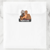 Black Family Love AFRICAN Heritage Vierkante Sticker (Tas)
