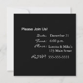Black Fancy Formal Event Invitation Kaart (Achterkant)