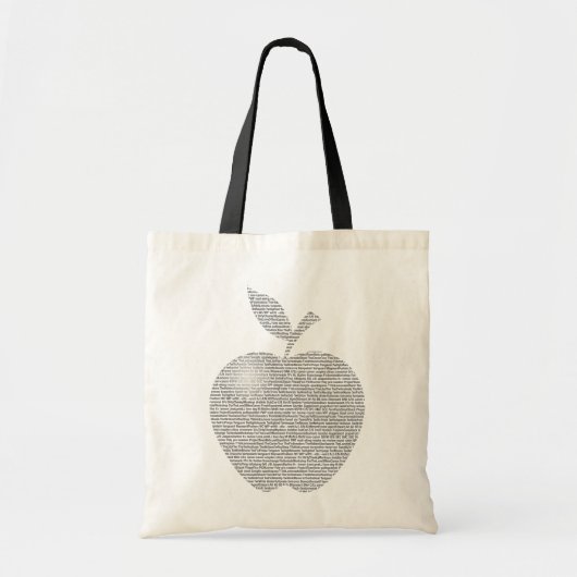 Black Fandom Apple Bag Tote Bag (Voorkant)