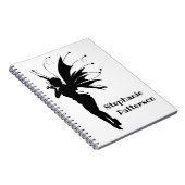 Black Fantasy Fairy Silhouette Custom Notitieboek (Rechterzijde)