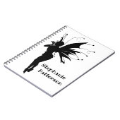 Black Fantasy Fairy Silhouette Custom Notitieboek (Linkerzijde)