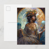 Black Fantasy Sorceress Magic Fantasy Briefkaart (Voorkant / Achterkant)