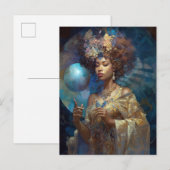 Black Fantasy Sorceress Magic Fantasy Briefkaart (Voorkant / Achterkant)