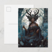 Black Fantasy Sorceress Magic Fantasy Briefkaart (Voorkant / Achterkant)