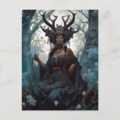 Black Fantasy Sorceress Magic Fantasy Briefkaart (Voorkant)