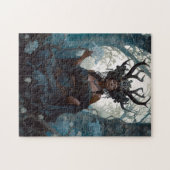 Black Fantasy Sorceress Magic Fantasy Legpuzzel (Horizontaal)