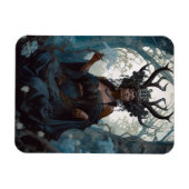 Black Fantasy Sorceress Magic Fantasy Magneet (Horizontaal)