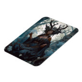 Black Fantasy Sorceress Magic Fantasy Magneet (Linkerzijde)