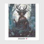 Black Fantasy Sorceress Magic Fantasy Sticker (Vel)