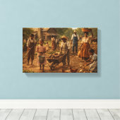 Black Farm Family Series 1 Canvas Afdruk (Insitu (Houten vloer))
