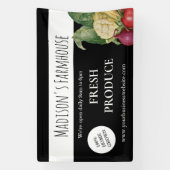 Black Farmhouse Produce Boerderij Business Banner (Verticaal)