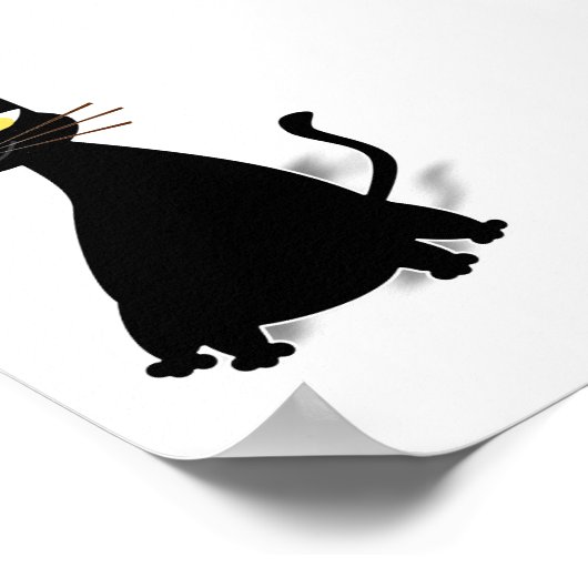 Black Fat Cat Poster (Hoek)