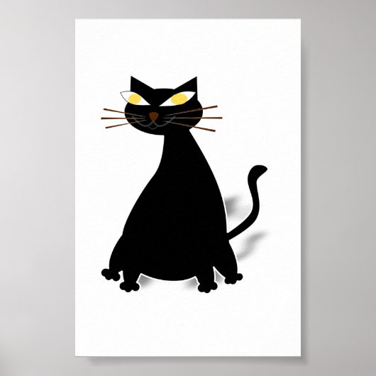 Black Fat Cat Poster (Voorkant)