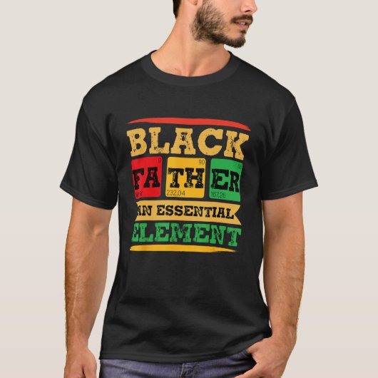 Black Father Essential Element Father s Day  Black T-shirt (Voorkant)
