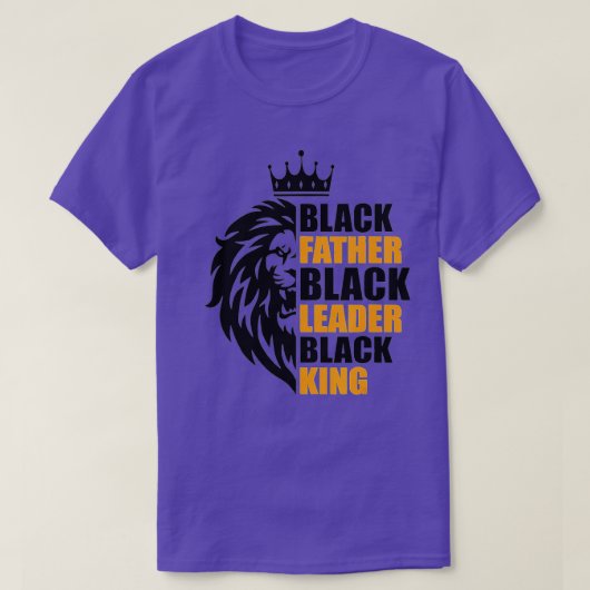 Black Father Leader Black King Father Day Li T-shirt (Design voorkant)