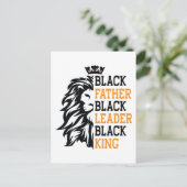 Black Father Leader Black King Fathers Dag Briefkaart (Staand voorkant)