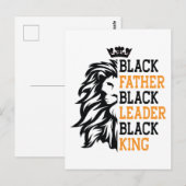 Black Father Leader Black King Fathers Dag Briefkaart (Voorkant / Achterkant)