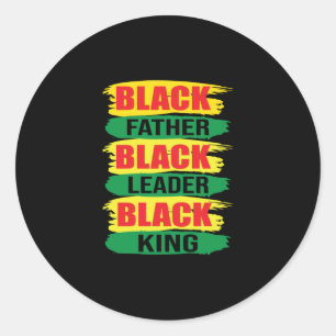 Black Father Leader King (2) Ronde Sticker