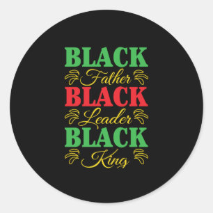 Black Father Leader King Ronde Sticker