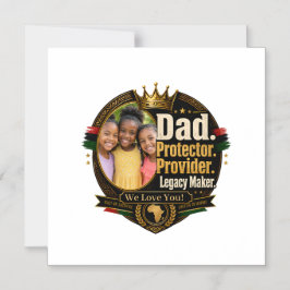 Black Father Legacy Design (Aanpasbaar) Magnetische Uitnodiging