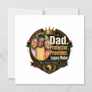 Black Father Legacy Design (Aanpasbaar) Magnetische Uitnodiging
