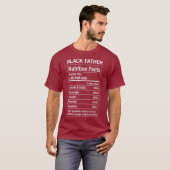 Black Father Nutrition Fact Funny Melanin King T-shirt (Voorkant volledig)